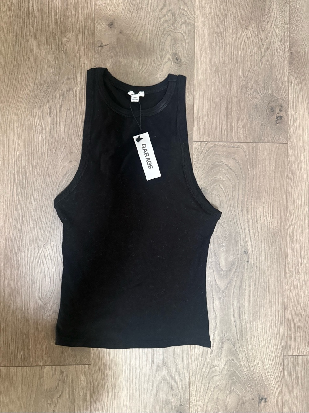 Garage High Neck Cotton Tank Black NWT Size Small